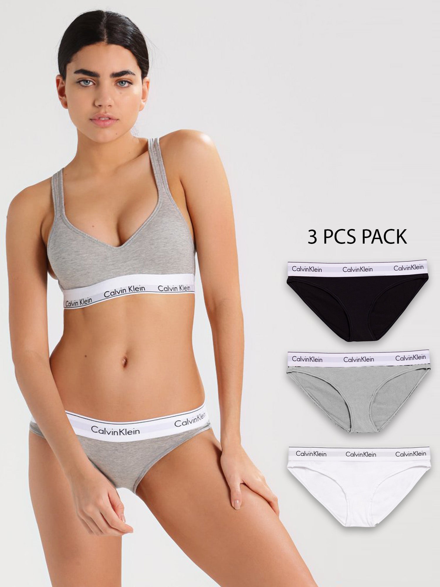 C K Classic Underwear - Women Pack Of 3 Briefs