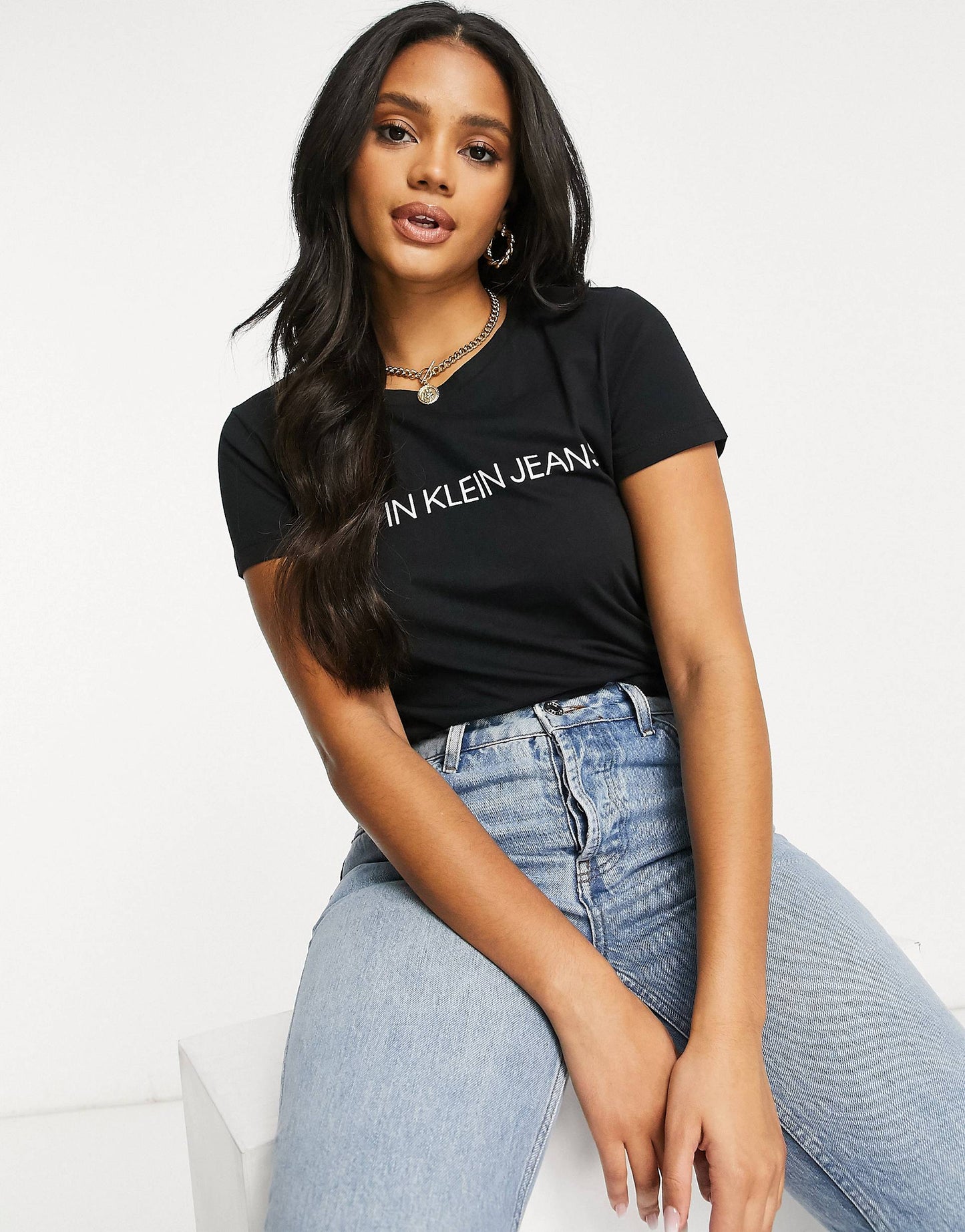 C K Women's Printed T-shirt