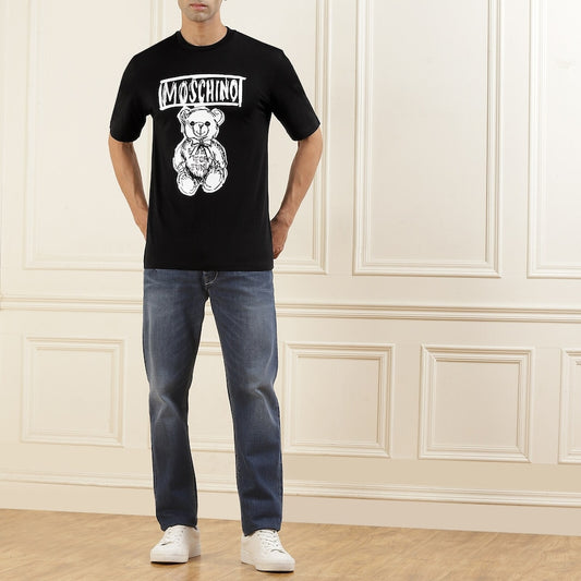 Teddy in Style: M0schin0 Pocket Men's T-Shirt Collection