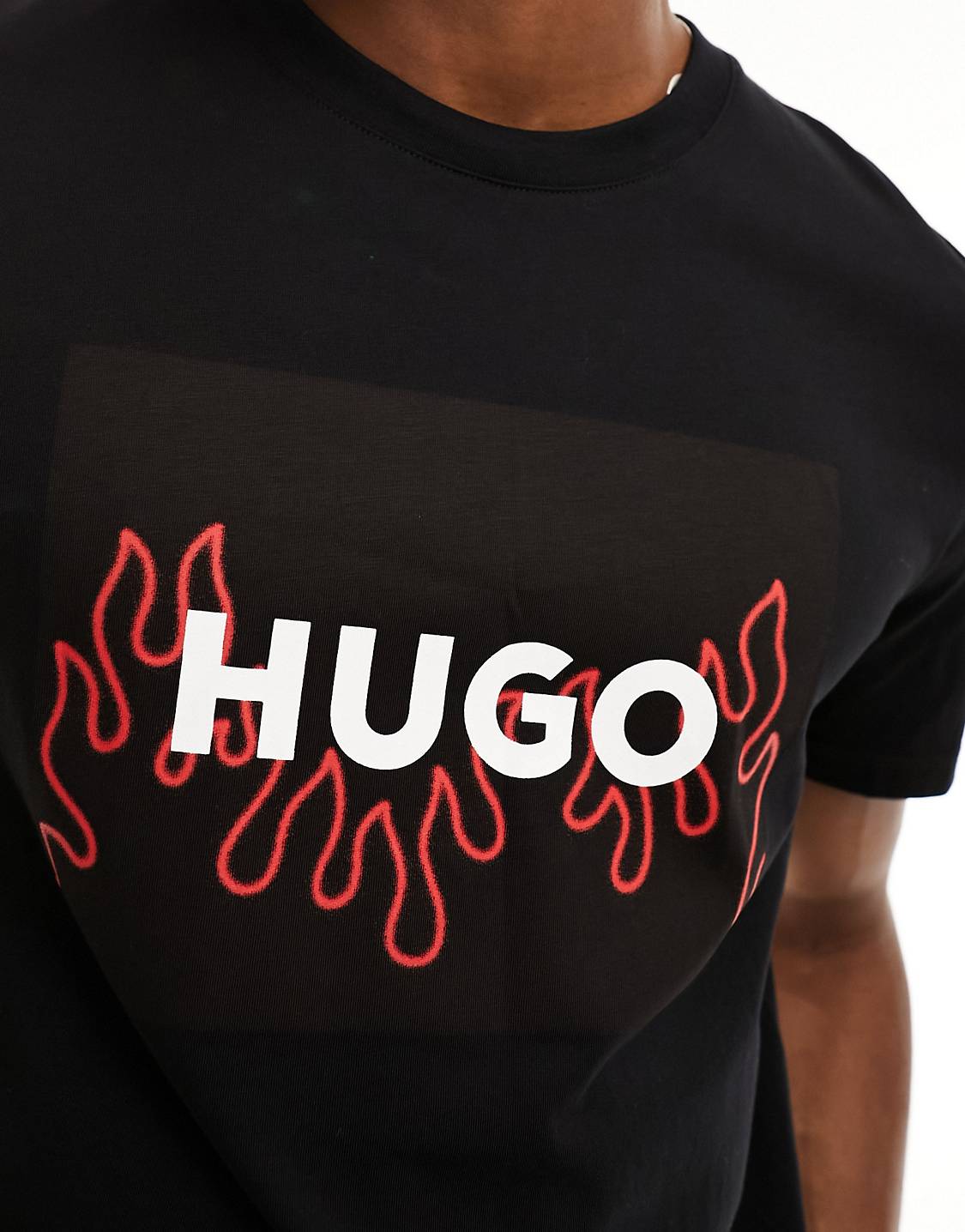 Original -Mens Half Sleeve H U G O  Printed T-shirt