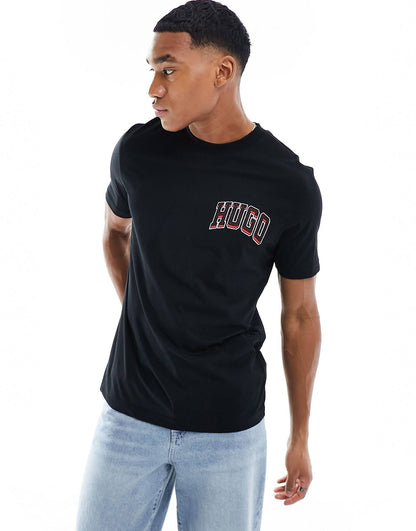 Original -Mens Half Sleeve H U G O  Printed T-shirt