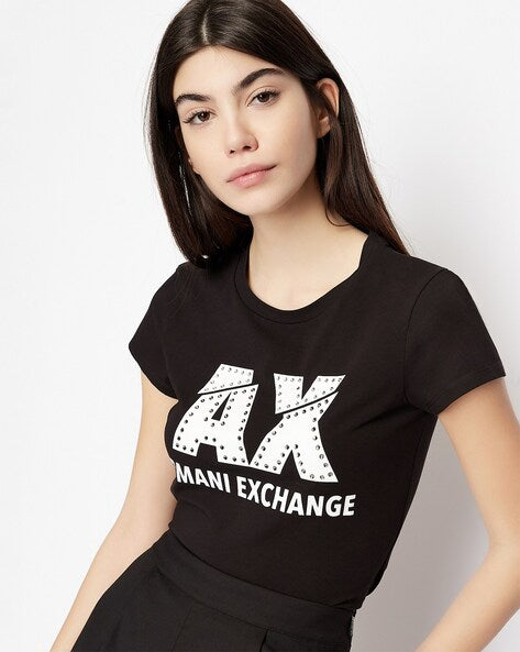 Armani Exchange Women s Printed T Shirt Trendy Fashion Armani Exchange The Brand Stock