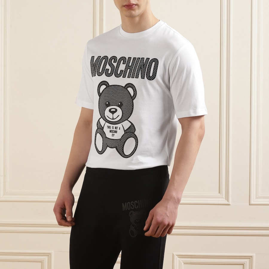 Teddy in Style: M0schin0 Love Men's T-Shirt Collection