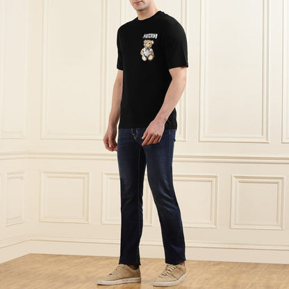 Teddy in Style: M0schin0 Pocket Men's T-Shirt Collection