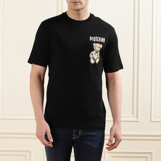 Teddy in Style: M0schin0 Pocket Men's T-Shirt Collection