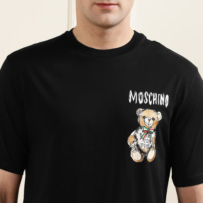 Teddy in Style: M0schin0 Pocket Men's T-Shirt Collection