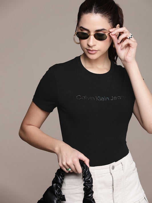 C K Women's Printed T-shirt