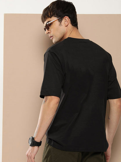 Mens OverSize Printed T-Shirts_(Black)