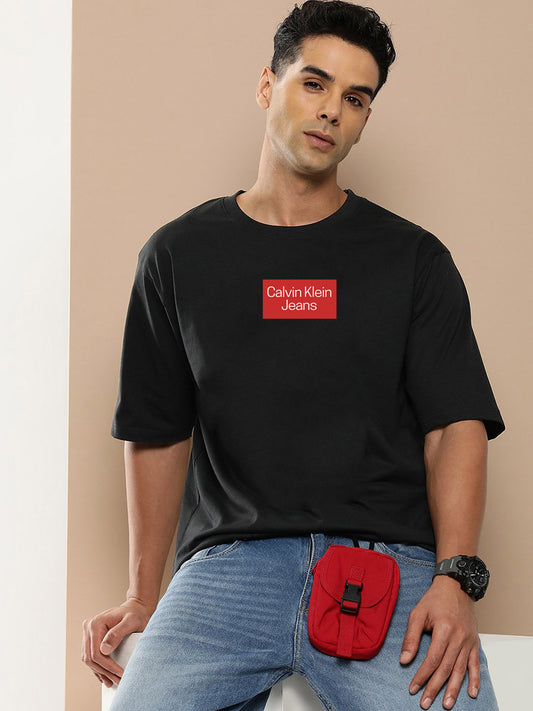 Mens OverSize Printed T-Shirts_(Black)