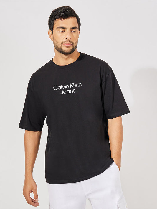 Mens OverSize Printed T-Shirts_(Black)