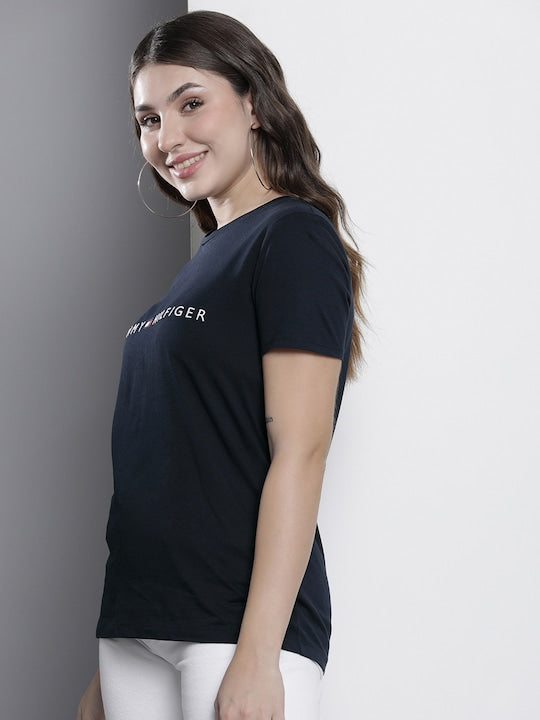 Iconic Logo Tees- T0mmy H!lfiger Women's T-Shirt