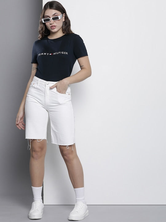 Iconic Logo Tees- T0mmy H!lfiger Women's T-Shirt