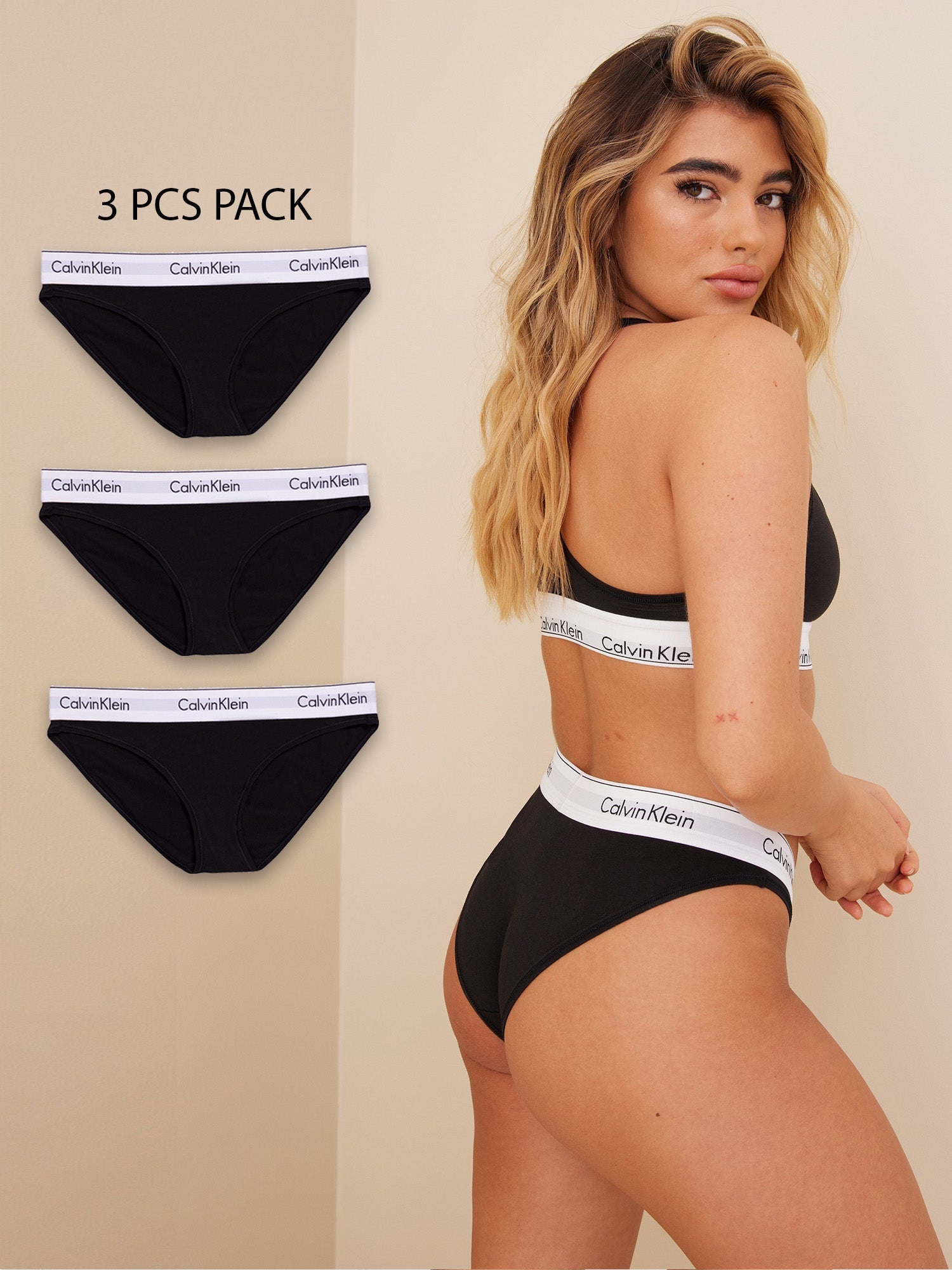 C K Classic Underwear - Women Pack Of 3 Briefs