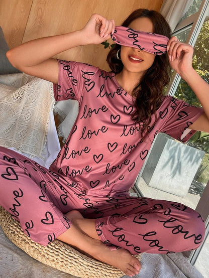 Women Printed T.Shirt & Pyjama Co-Ord Set