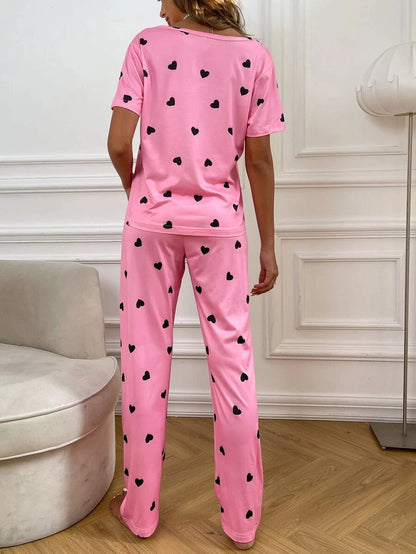 Women Printed T.Shirt & Pyjama Co-Ord Set