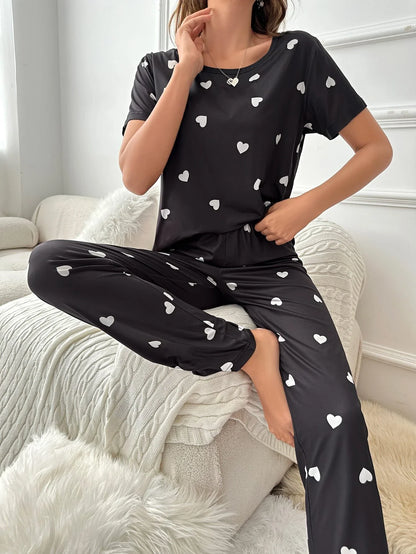 Women Printed T.Shirt & Pyjama Co-Ord Set