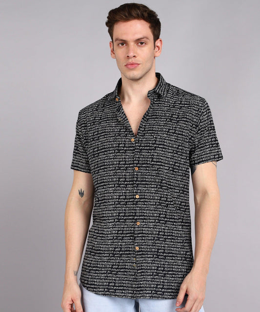 Mens Half Sleeve Casual Printed Shirt - Young Trendz