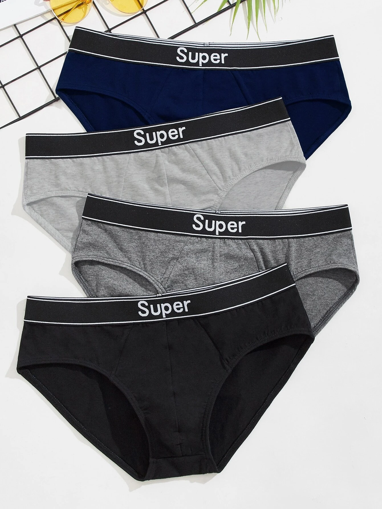 Premium Imported Underwear - Men Pack Of 4 Briefs