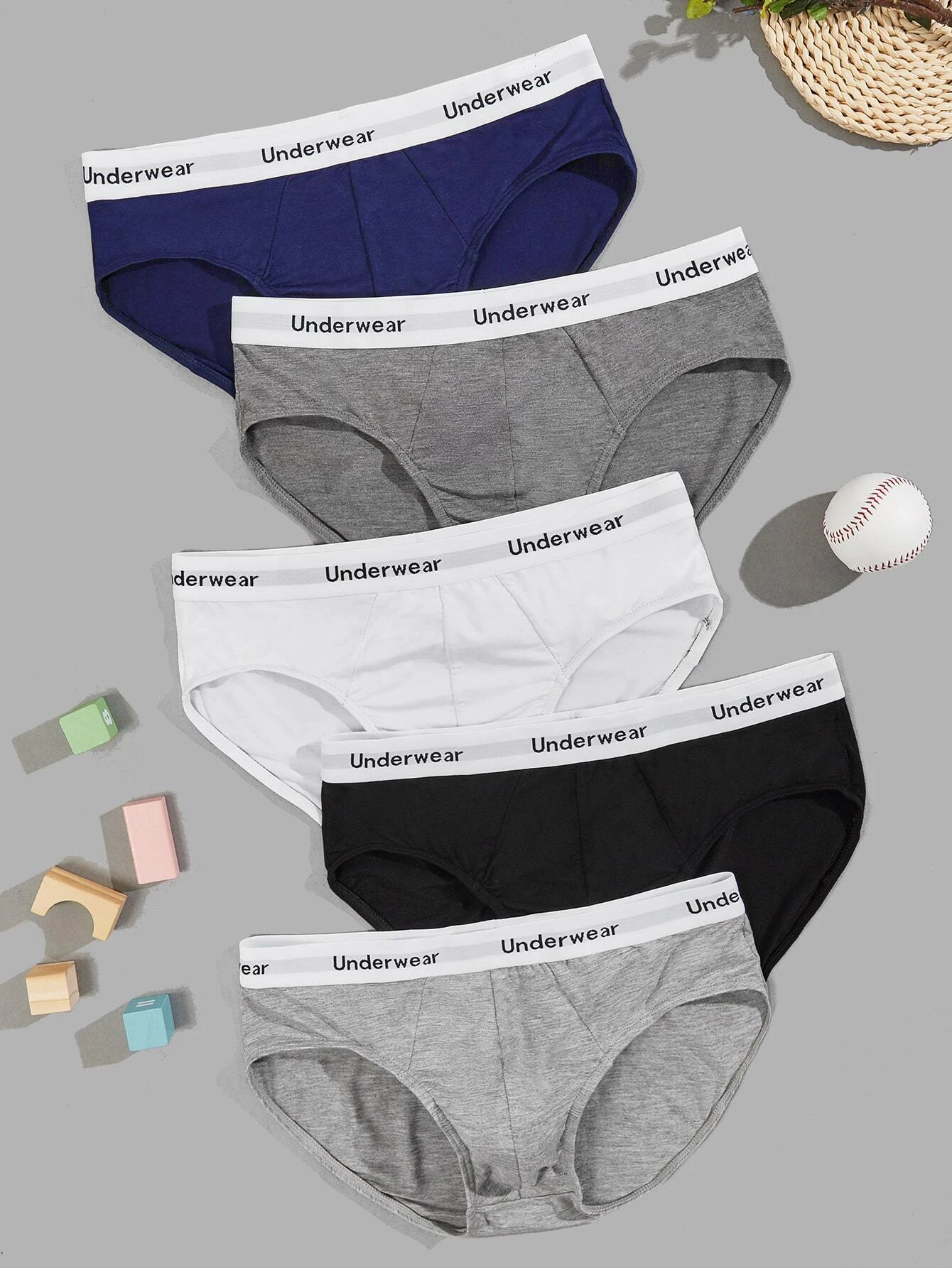 Premium Imported Underwear - Men Pack Of 5 Briefs